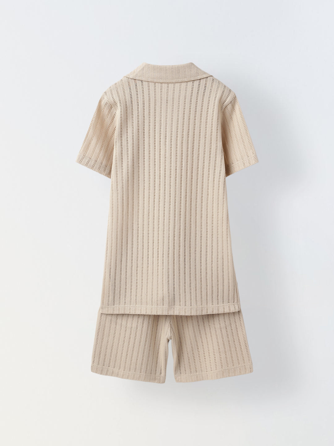 Summer Cotton Structured Fabric Boys Shirt Set