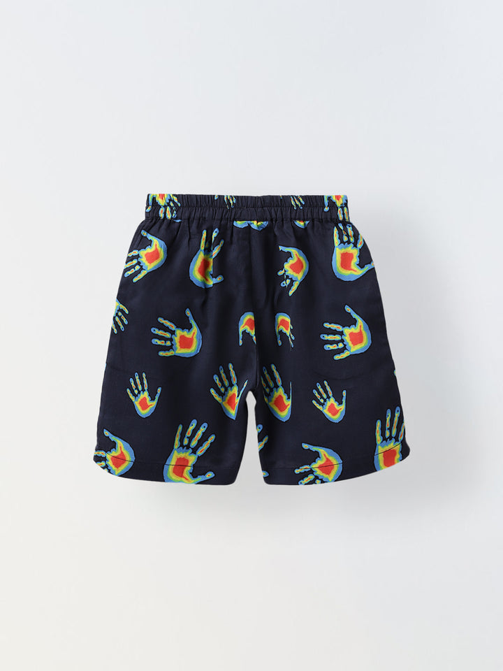 Navy Handprint Co-Ord Set-Boy