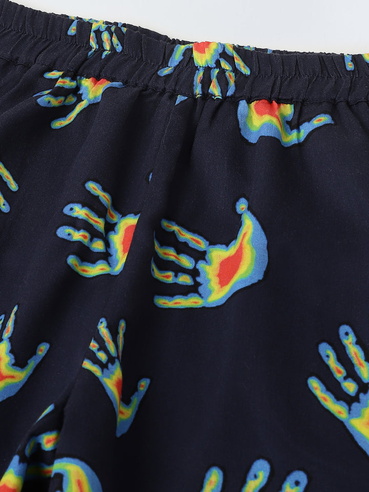 Navy Handprint Co-Ord Set-Boy