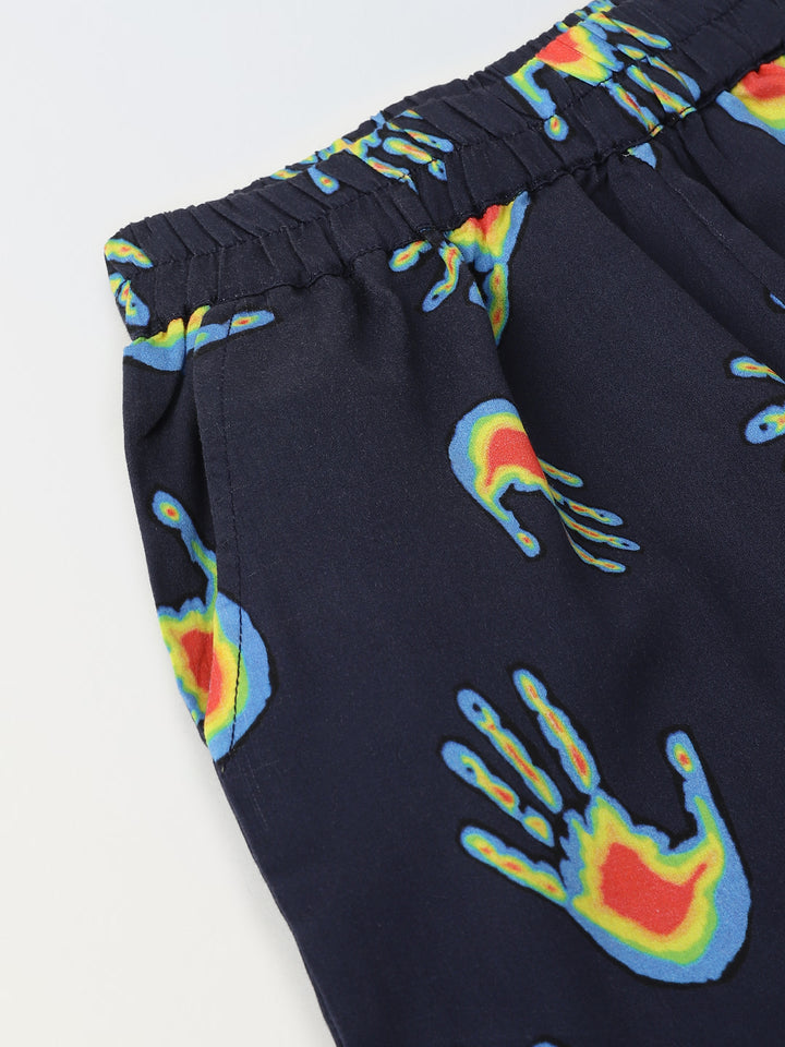 Navy Handprint Co-Ord Set-Boy