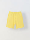 Spunkies Boys Yellow Solid Collared Short Sleeves Polo T-Shirt and Shorts Set