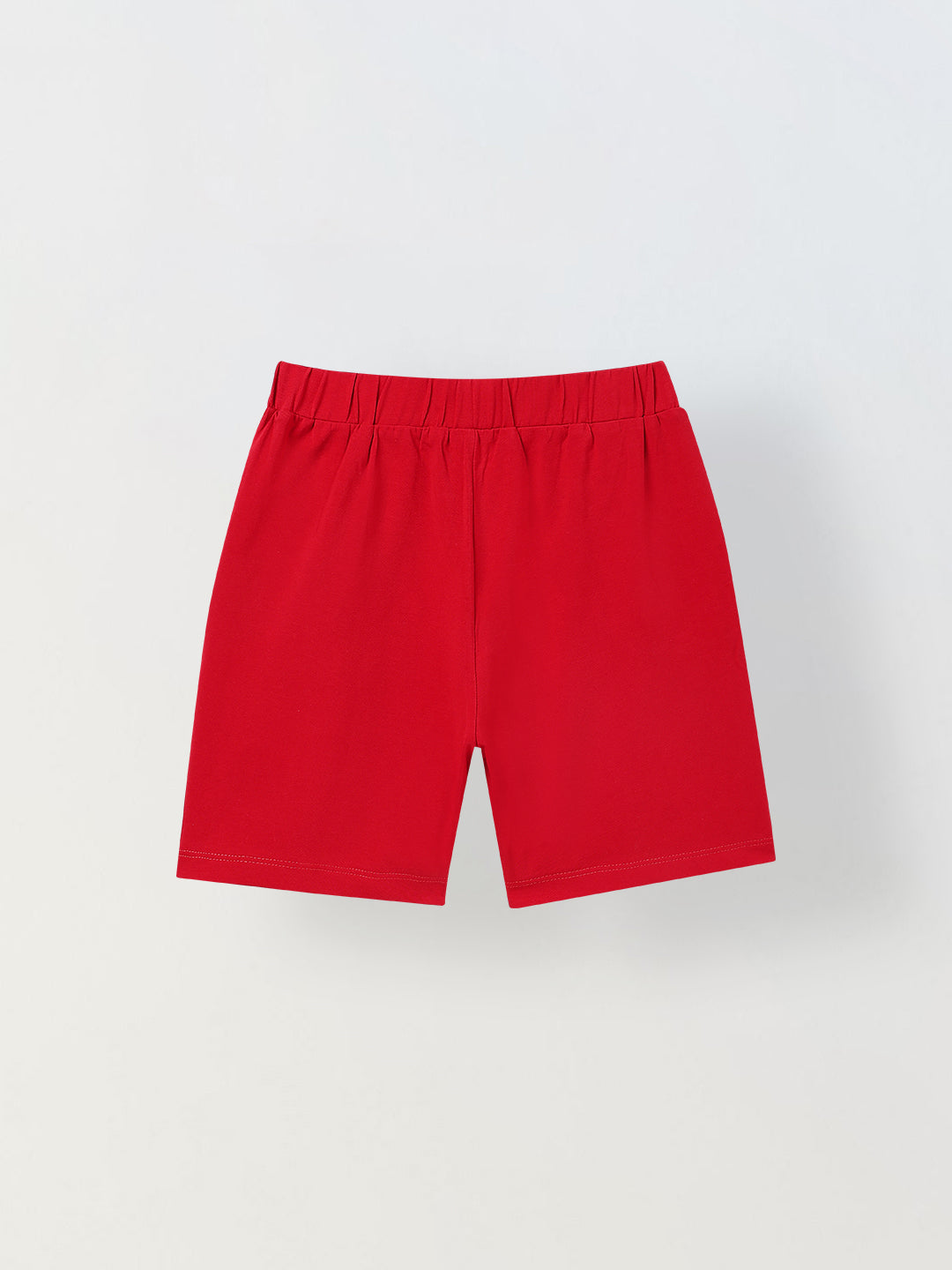 Spunkies Boys Red Solid Collared Short Sleeves Polo T-Shirt and Shorts Set