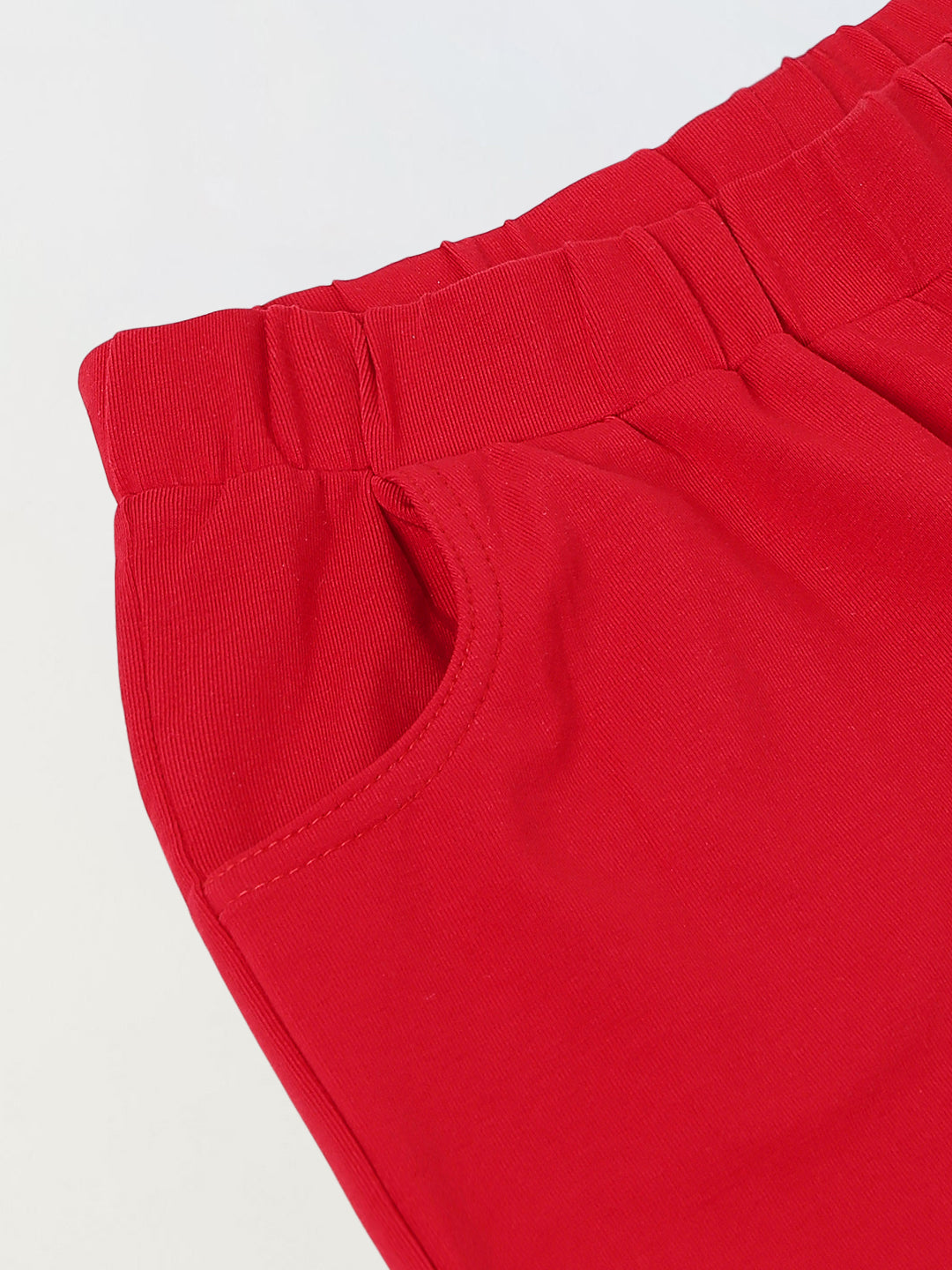 Spunkies Boys Red Solid Collared Short Sleeves Polo T-Shirt and Shorts Set