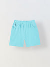 Spunkies Boys Aqua Solid Collared Short Sleeves Polo T-Shirt and Shorts Set