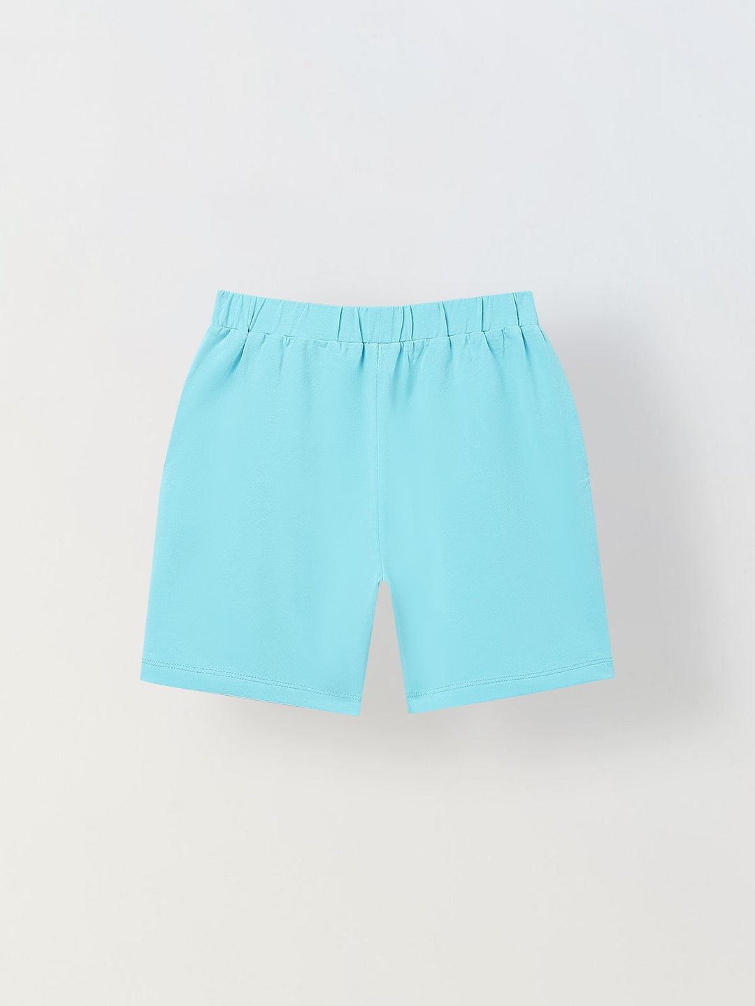 Spunkies Boys Aqua Solid Collared Short Sleeves Polo T-Shirt and Shorts Set