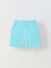Spunkies Boys Aqua Solid Collared Short Sleeves Polo T-Shirt and Shorts Set