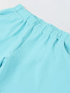 Spunkies Boys Aqua Solid Collared Short Sleeves Polo T-Shirt and Shorts Set