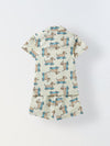 Off White Dachshund Print Cotton Co-Ord Set For Boy