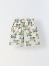 Off White Dachshund Print Cotton Co-Ord Set For Boy