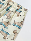 Off White Dachshund Print Cotton Co-Ord Set For Boy