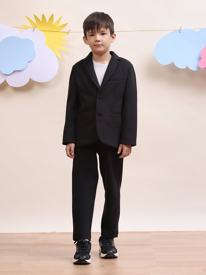 Boys' Black Formal Blazer Suit Set