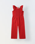 Red Schifli Ruffle Sleeve Jumpsuit