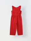 Red Schifli Ruffle Sleeve Jumpsuit