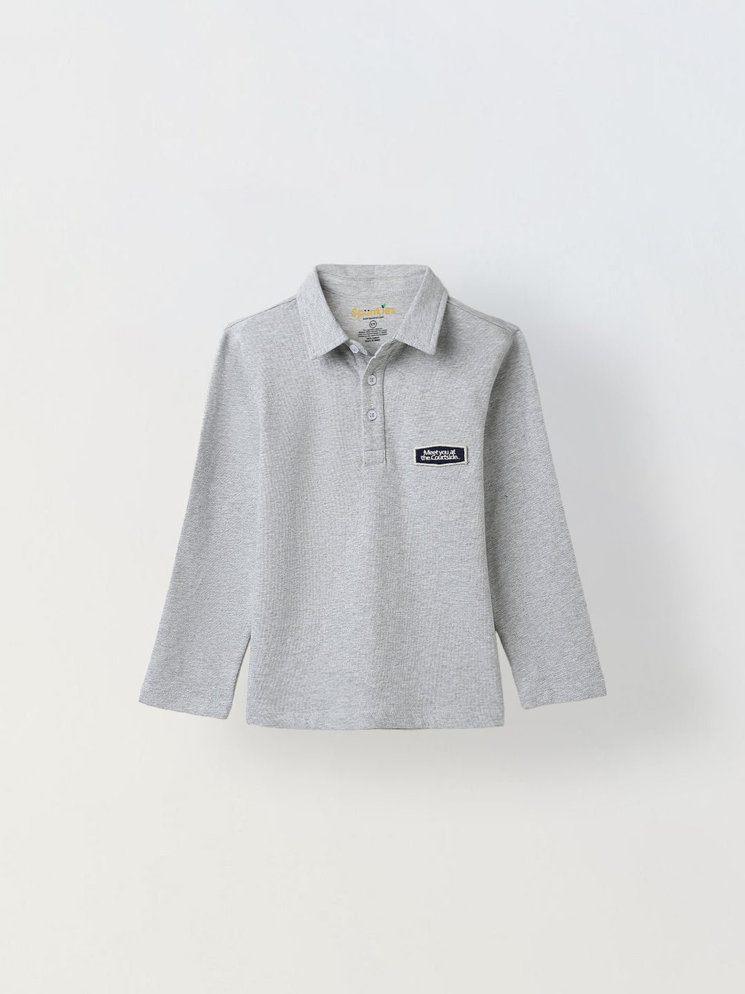 Boys Grey Polo T-Shirt