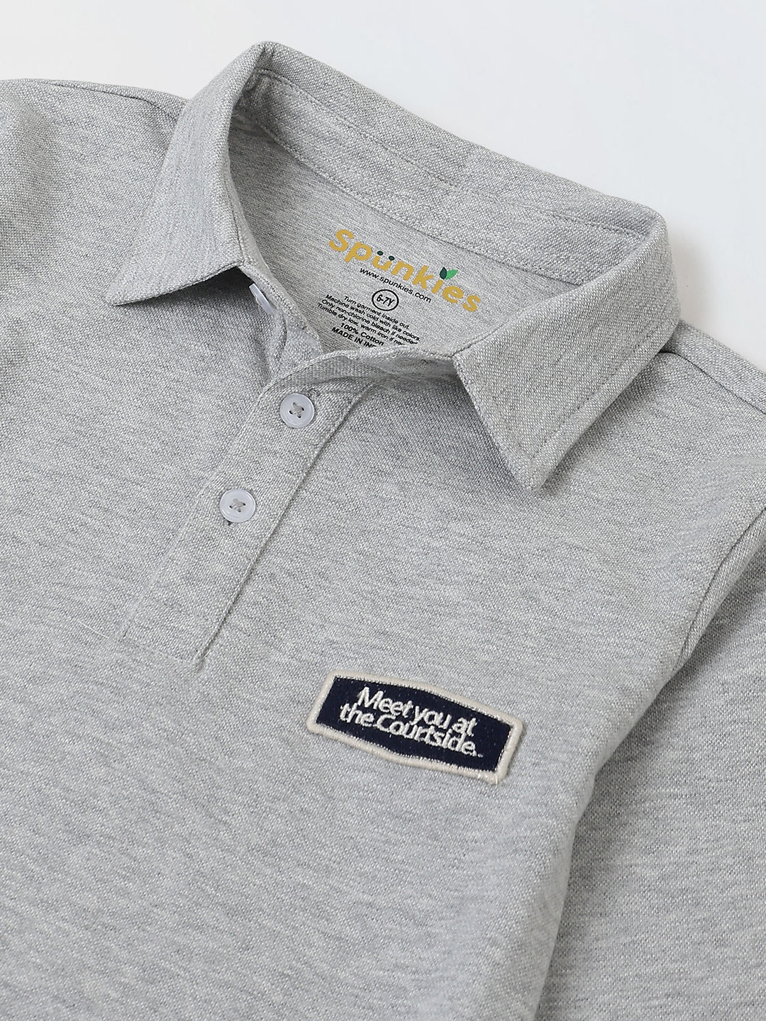 Boys Grey Polo T-Shirt