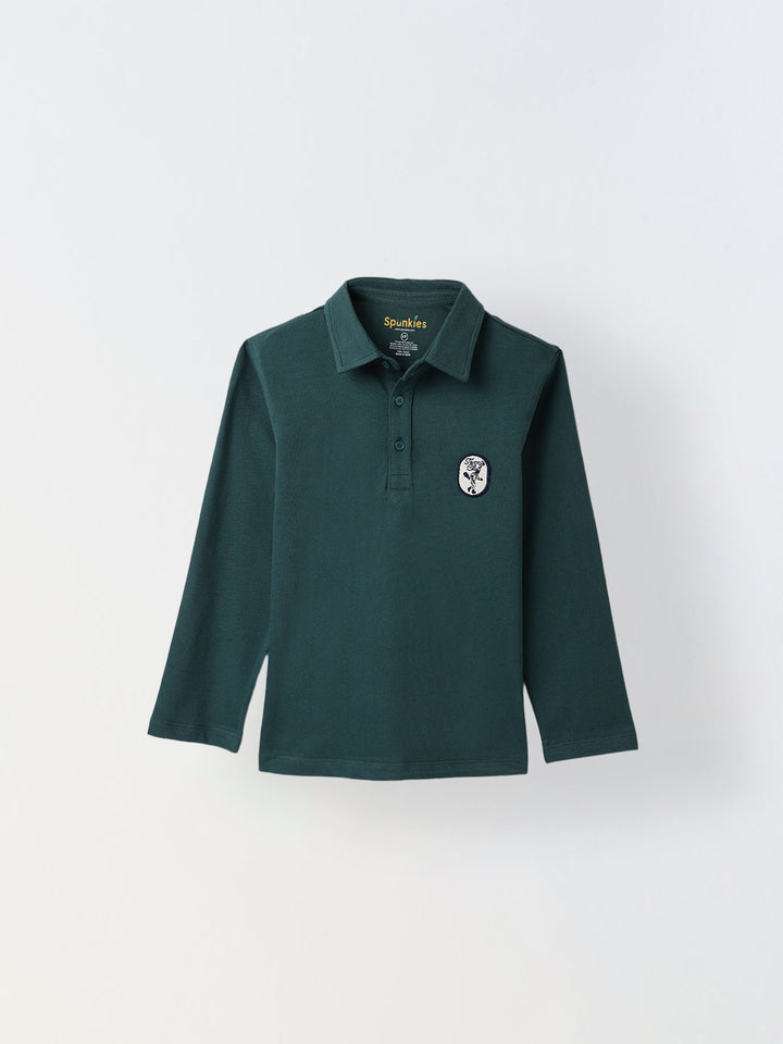 Boys Green Polo T-Shirt