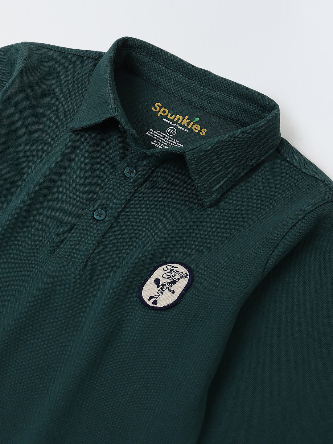 Boys Green Polo T-Shirt