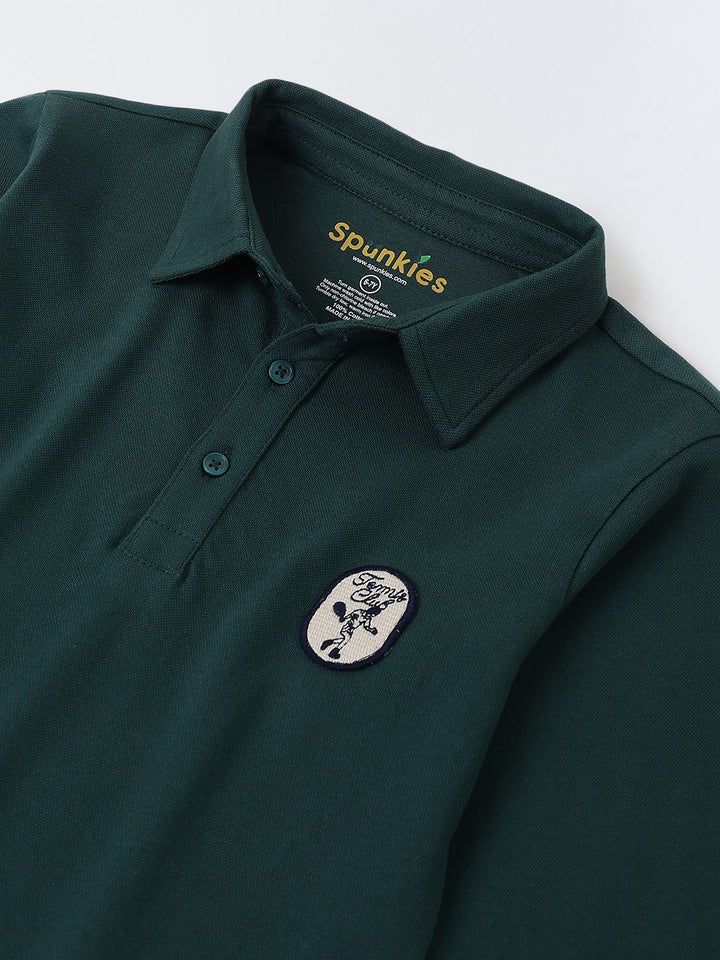 Boys Green Polo T-Shirt