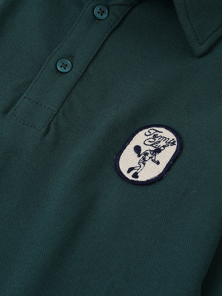 Boys Green Polo T-Shirt