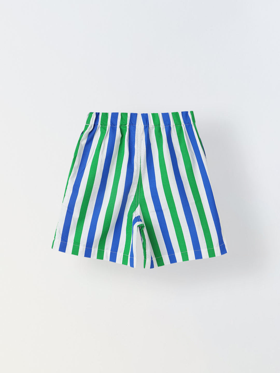 Bright Striped Cotton T-Shirt and Shorts Set