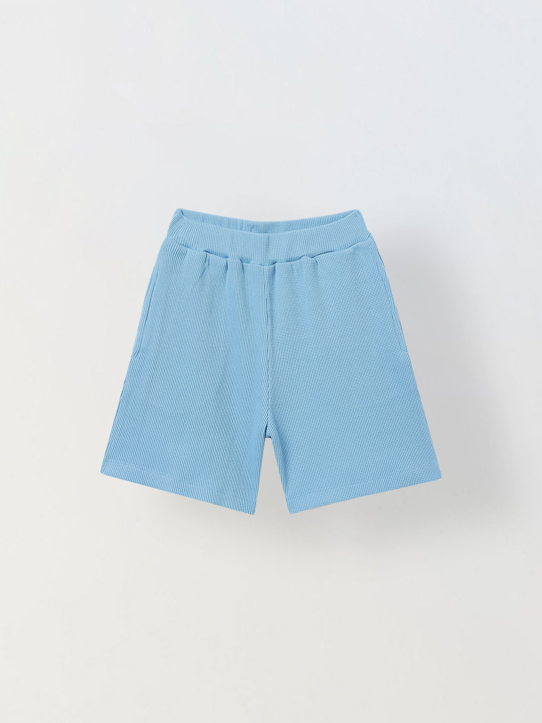 Spunkies Boys Blue Solid Crew Neck Short Sleeves T-Shirt and Shorts Set