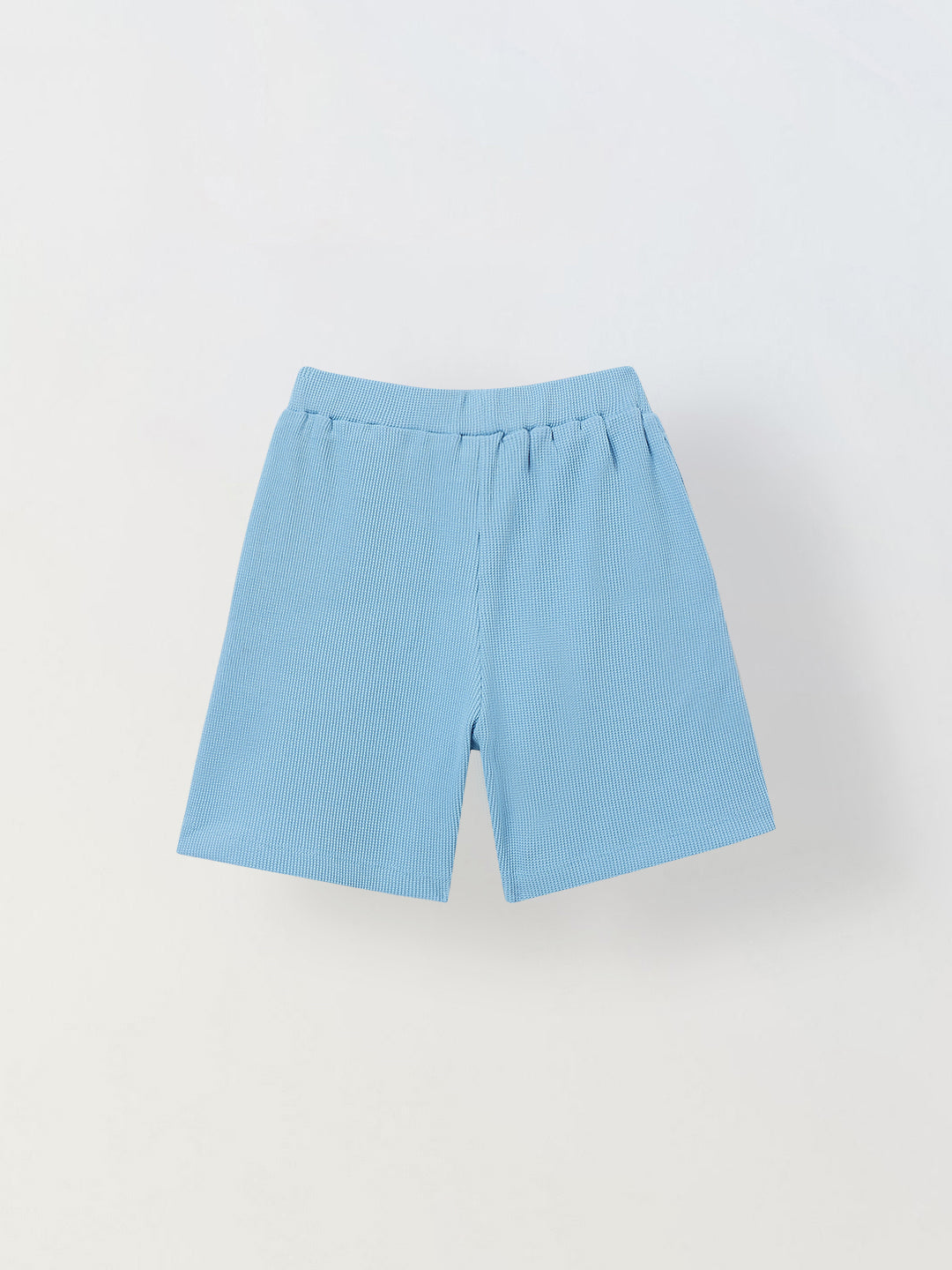 Spunkies Boys Blue Solid Crew Neck Short Sleeves T-Shirt and Shorts Set