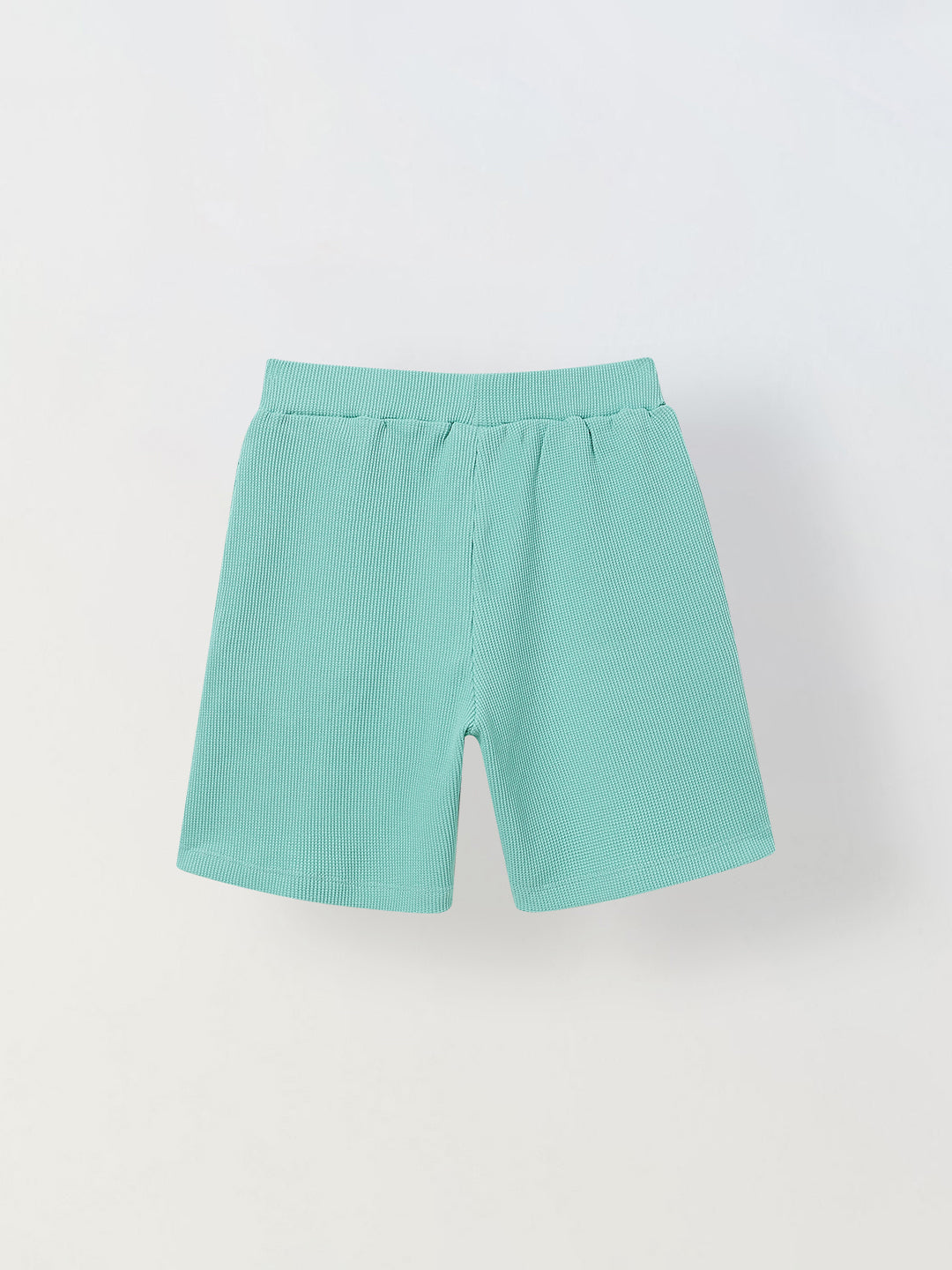 Spunkies Boys Green Solid Crew Neck Short Sleeves T-Shirt and Shorts Set