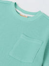 Spunkies Boys Green Solid Crew Neck Short Sleeves T-Shirt and Shorts Set
