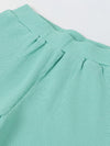 Spunkies Boys Green Solid Crew Neck Short Sleeves T-Shirt and Shorts Set
