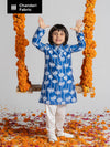 Blue And White Kurta Set For Boys