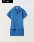 Boys Blue Cotton Gauze Summer Sets