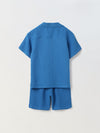 Boys Blue Cotton Gauze Summer Sets