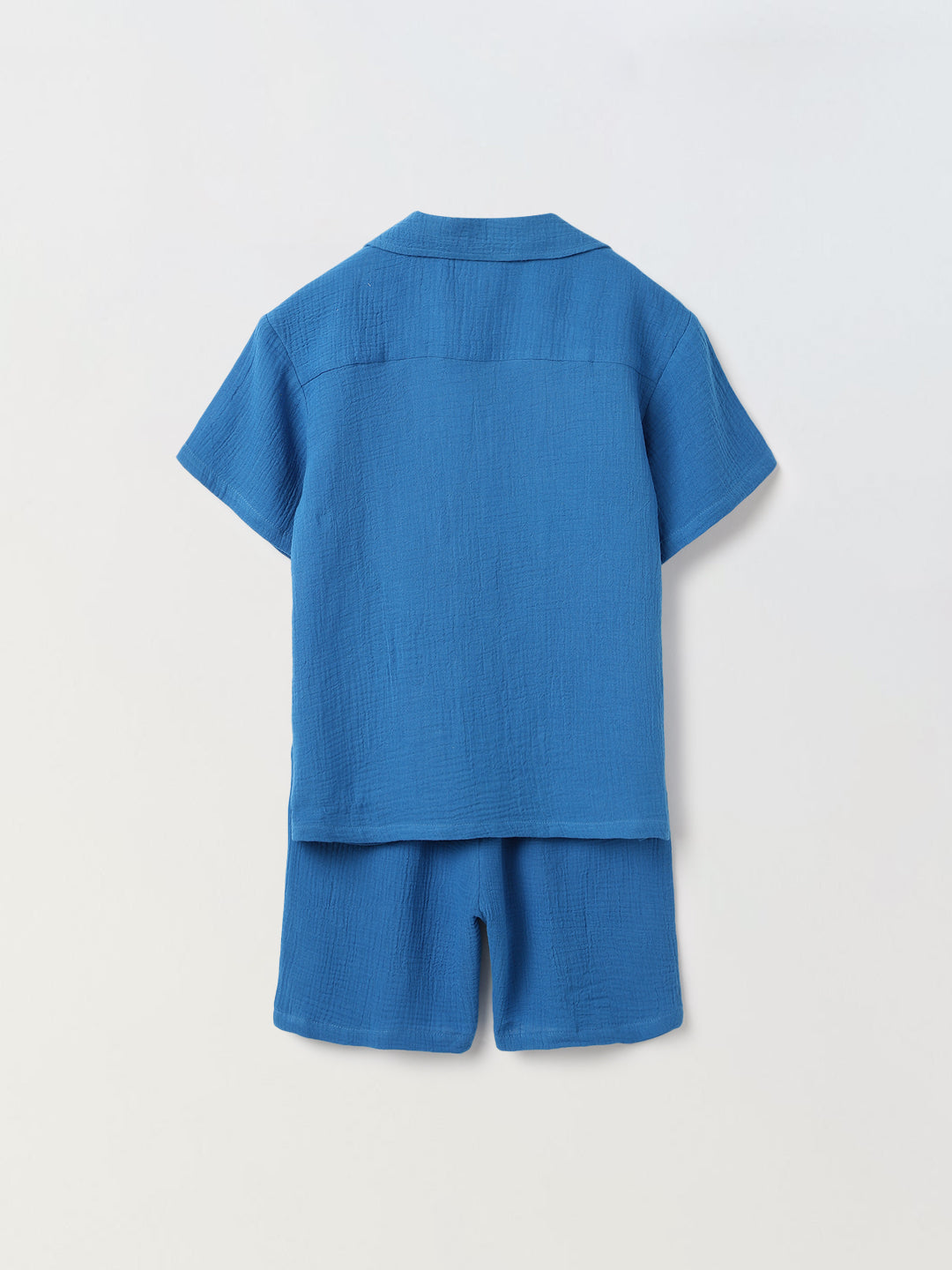 Boys Blue Cotton Gauze Summer Sets