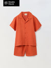 Boys Red Cotton Gauze Summer Sets