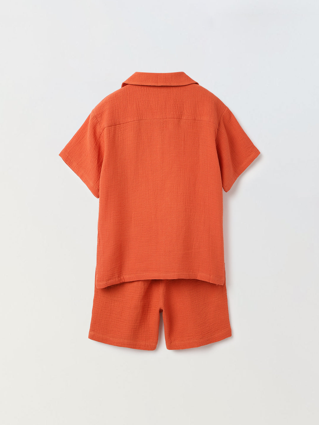 Boys Red Cotton Gauze Summer Sets