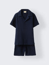 Boys Navy Cotton Gauze Summer Sets