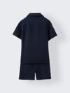 Boys Navy Cotton Gauze Summer Sets