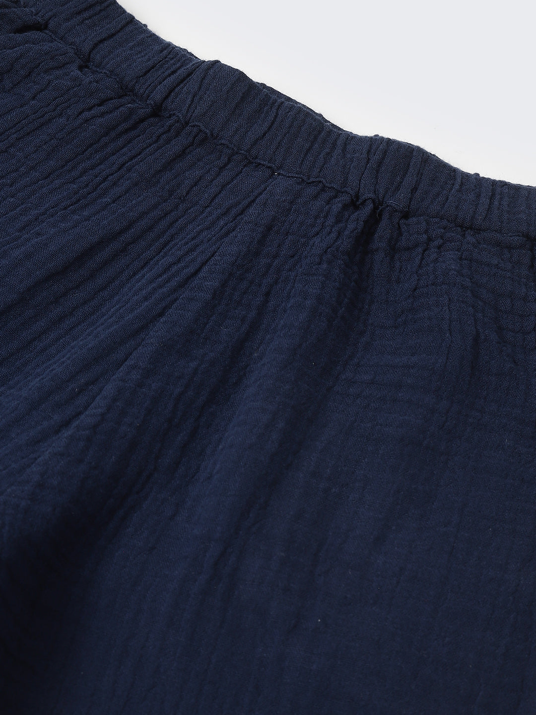 Boys Navy Cotton Gauze Summer Sets