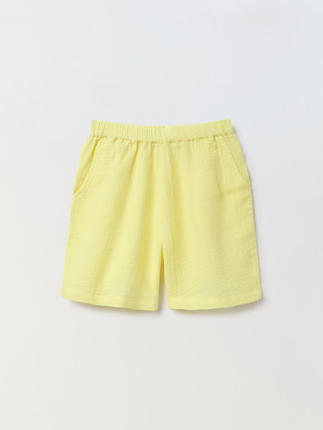 Boys Yellow Cotton Gauze Summer Sets