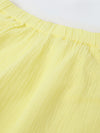 Boys Yellow Cotton Gauze Summer Sets