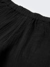 Boys Black Cotton Gauze Summer Sets