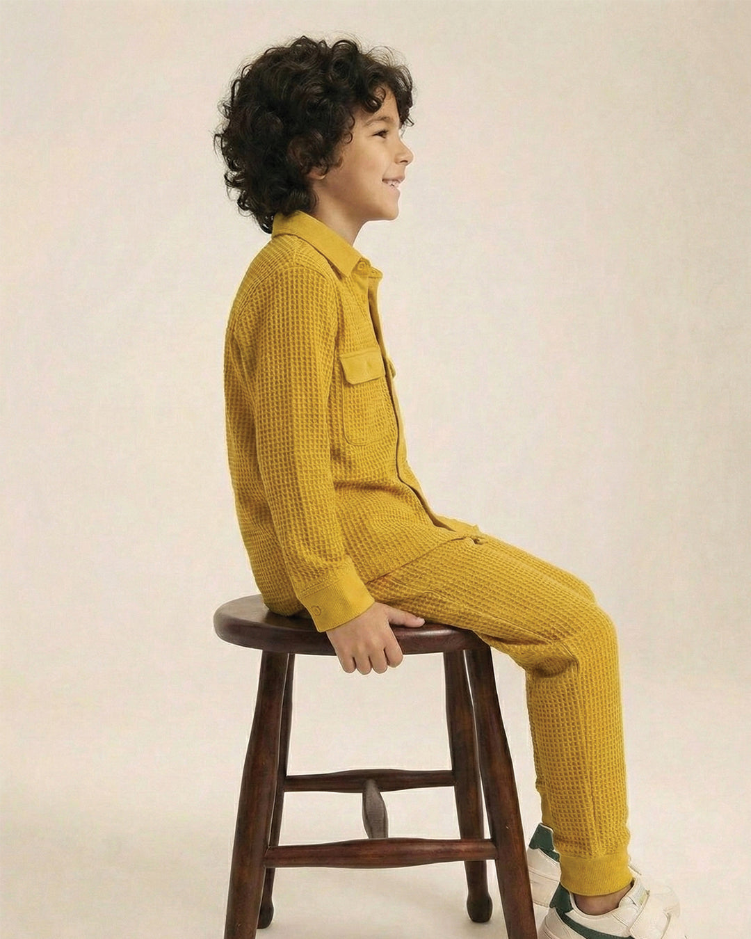 Boys Waffle Full Sleeves Everyday Play Sets