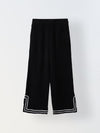Black Cotton Gauze Embroidered Set