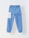 Stylish White & Blue Boys Set with Pullover, Knit Fabric & Hood Neck Regular Fit, Winter Ready