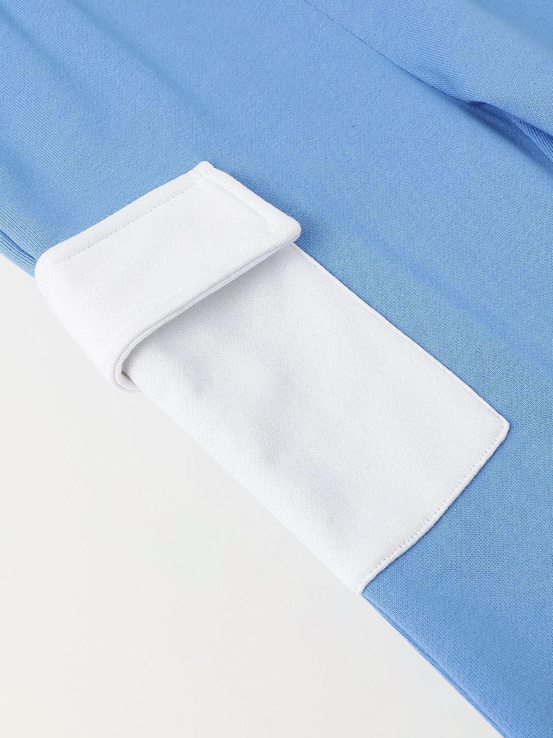Stylish White & Blue Boys Set with Pullover, Knit Fabric & Hood Neck Regular Fit, Winter Ready