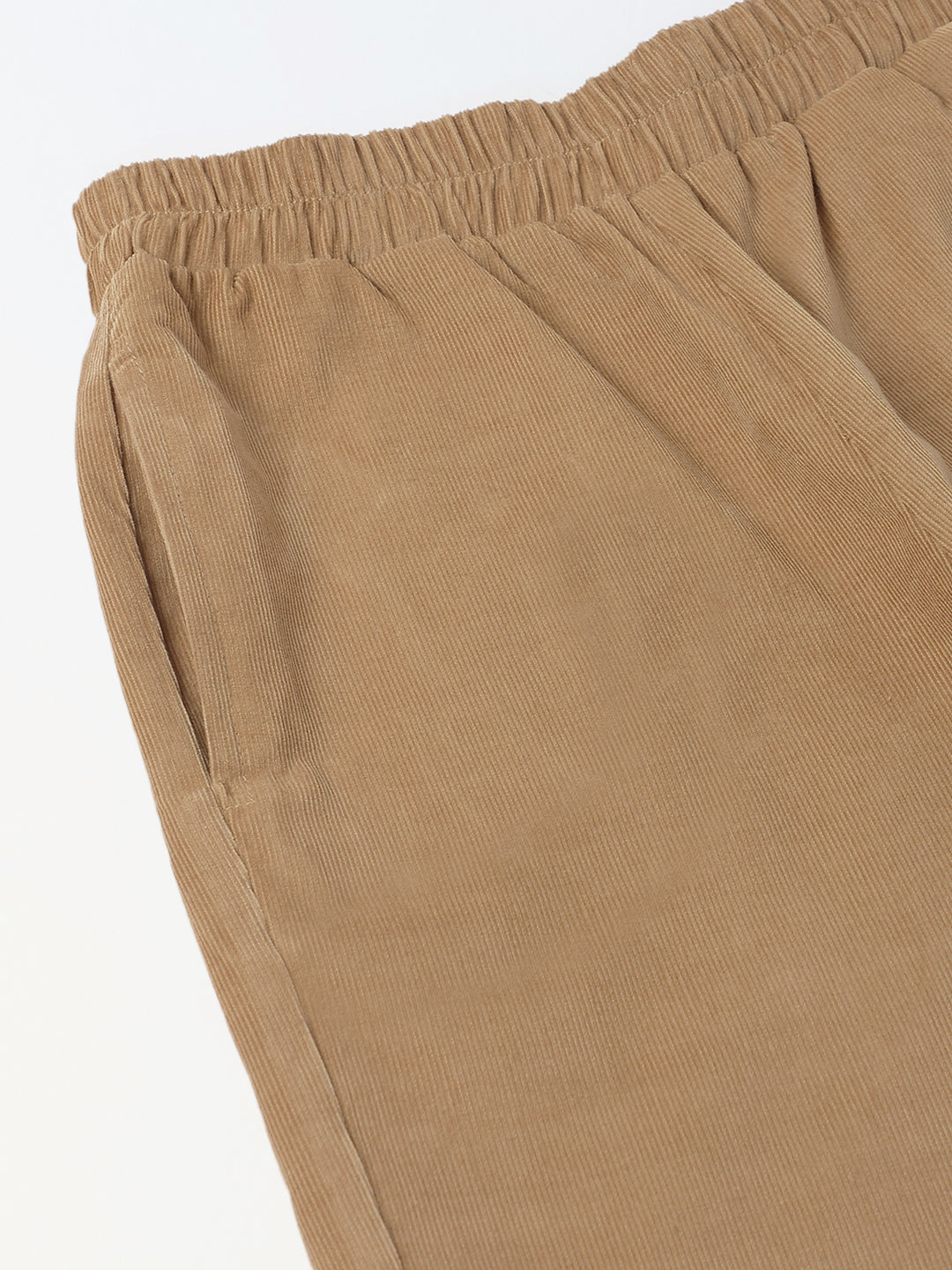 Boys Brown Corduroy Dual Pocket Shirt & Bottom Set