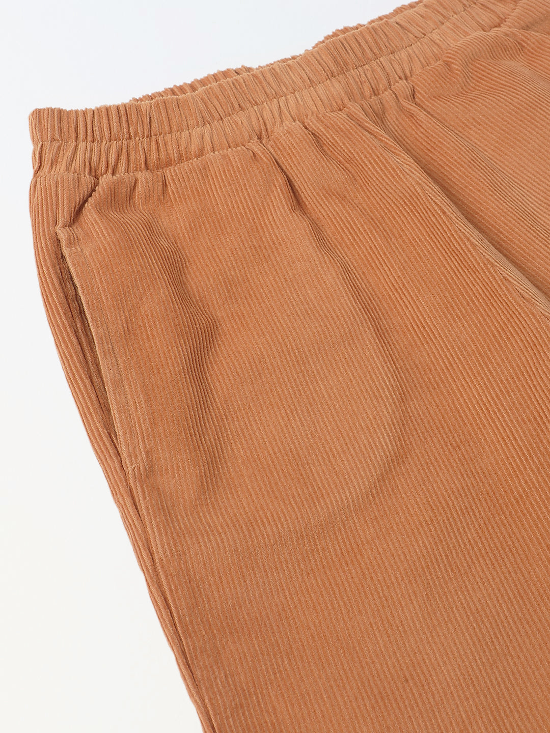 Boys Peach Cordary Dual Pocket Shirt & Bottom Set