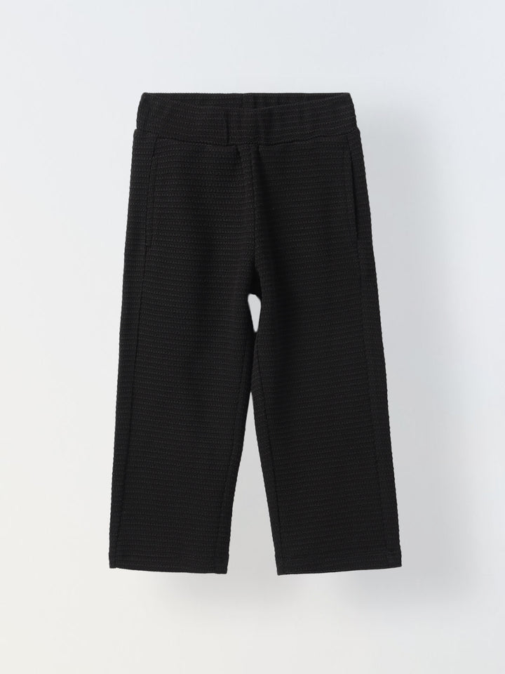 Boy Black Waffle Knit Popsicle Patch Top with Bottom Set