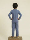 Boy Blue Waffle Knit Otoman Rib Top with Bottom Set