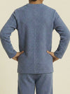 Boy Blue Waffle Knit Otoman Rib Top with Bottom Set